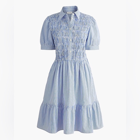 J. Crew Dresses & Skirts - NWT J. Crew Striped smocked shirt-dress
